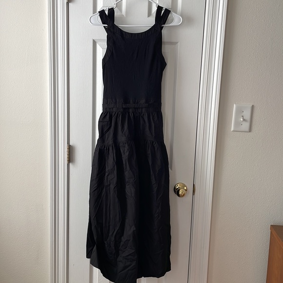 Ulla Johnson Black Lilith Sleeveless Belted Cotton Midi Dress Size 6 - Picture 14 of 14